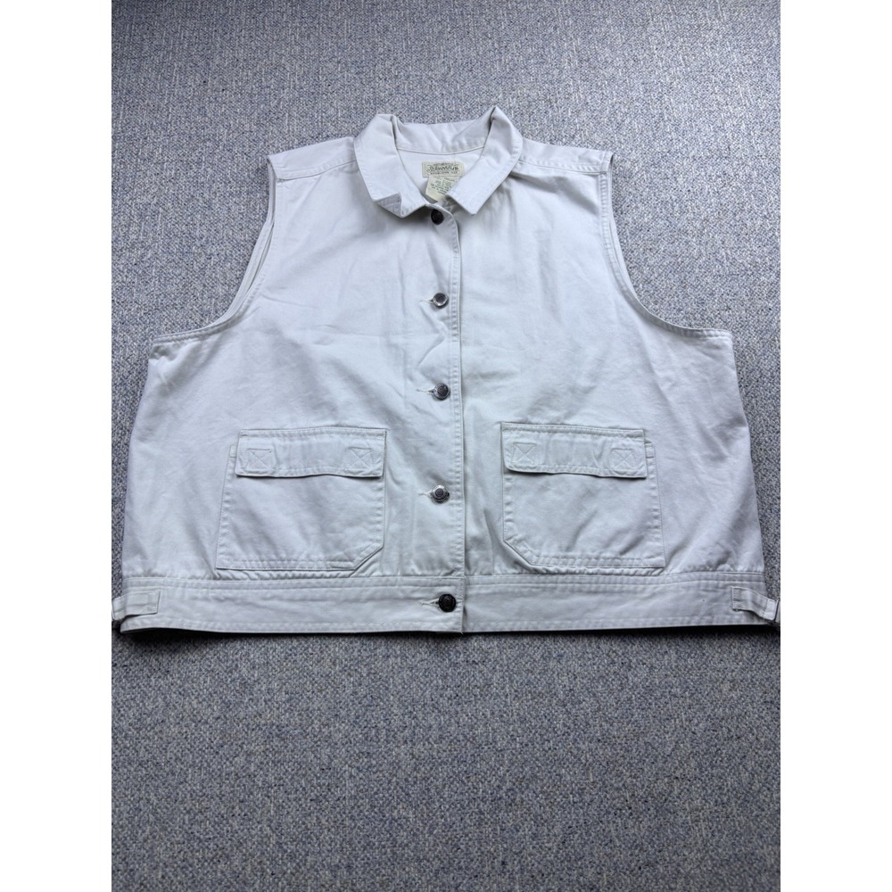 Vintage‎ Women's Beige Cropped Utility Hiking Vest Size 20W